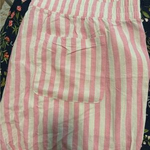 Old Navy Pink and White Striped Shorts